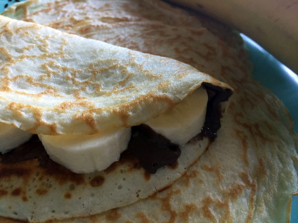 Nutella and Banana Crepes