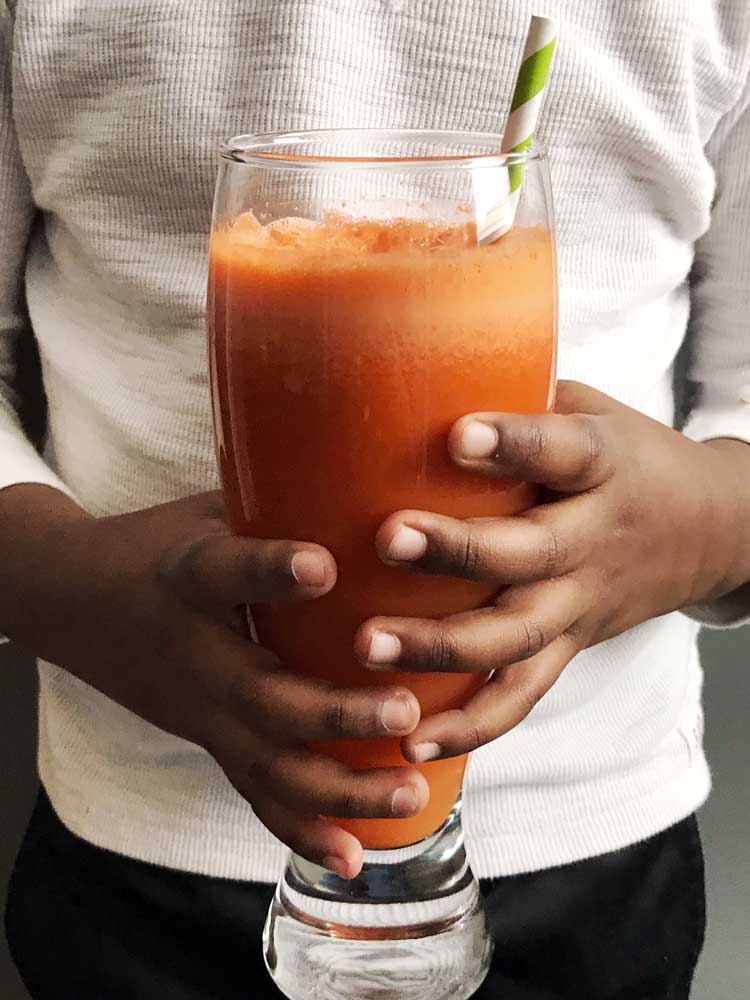 Carrot, Apple and Tomato Juice