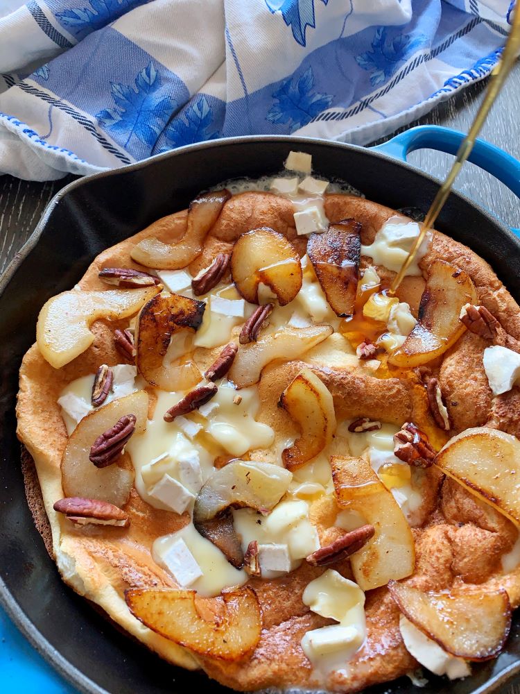 Pear and Brie Dutch Baby