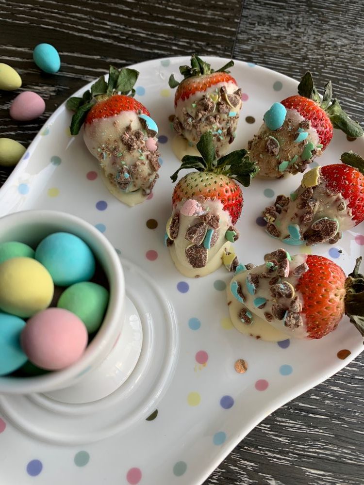 Mini Egg Chocolate Covered Strawberries