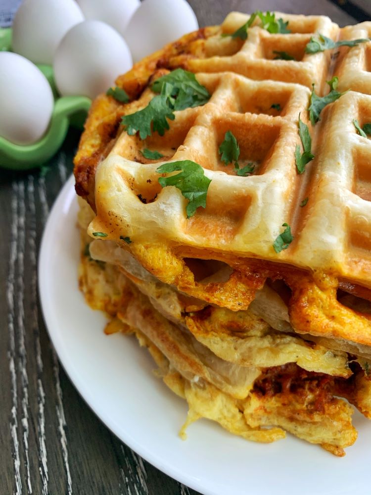 Puffy Shakshuka Waffles