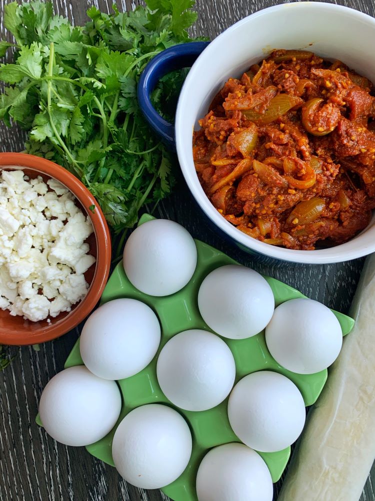 Puffy Shakshuka Waffles