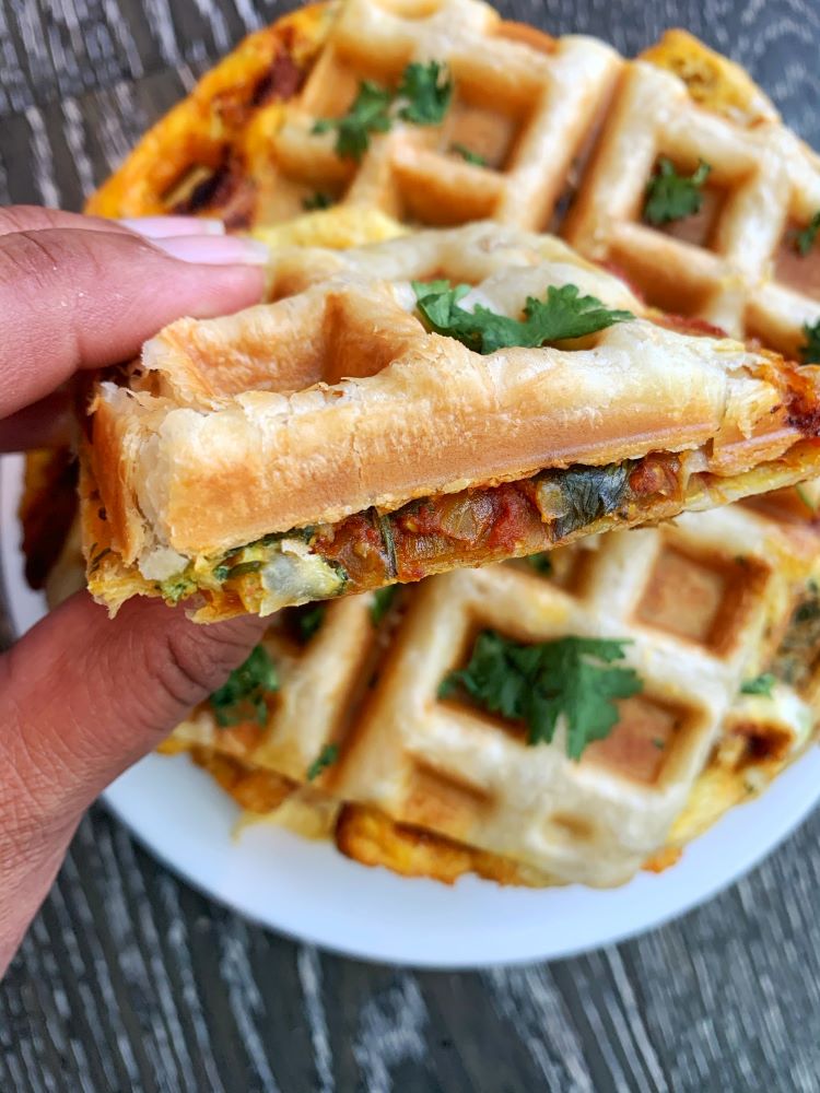 Puffy Shakshuka Waffles