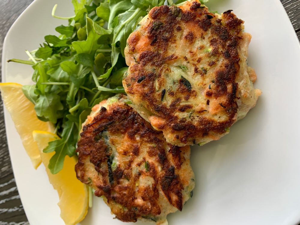 Salmon and Zucchini Fritters