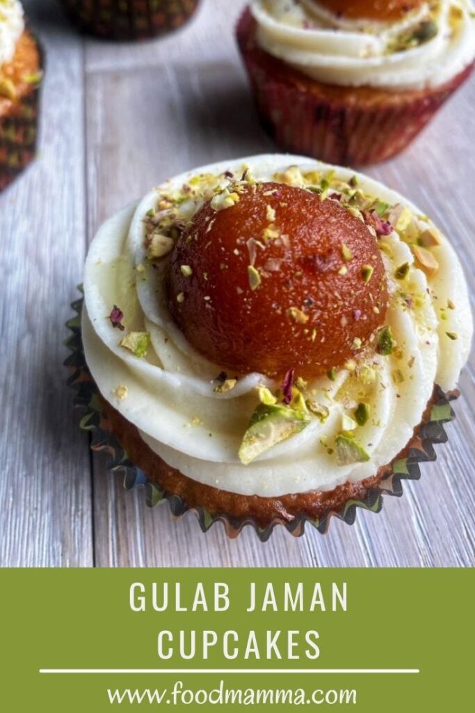 Gulab Jaman Cupcakes