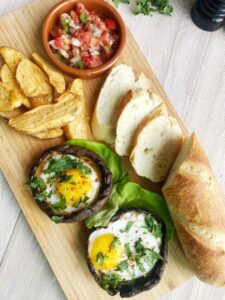 Grilled Portobello Mushroom Eggs - Food Mamma