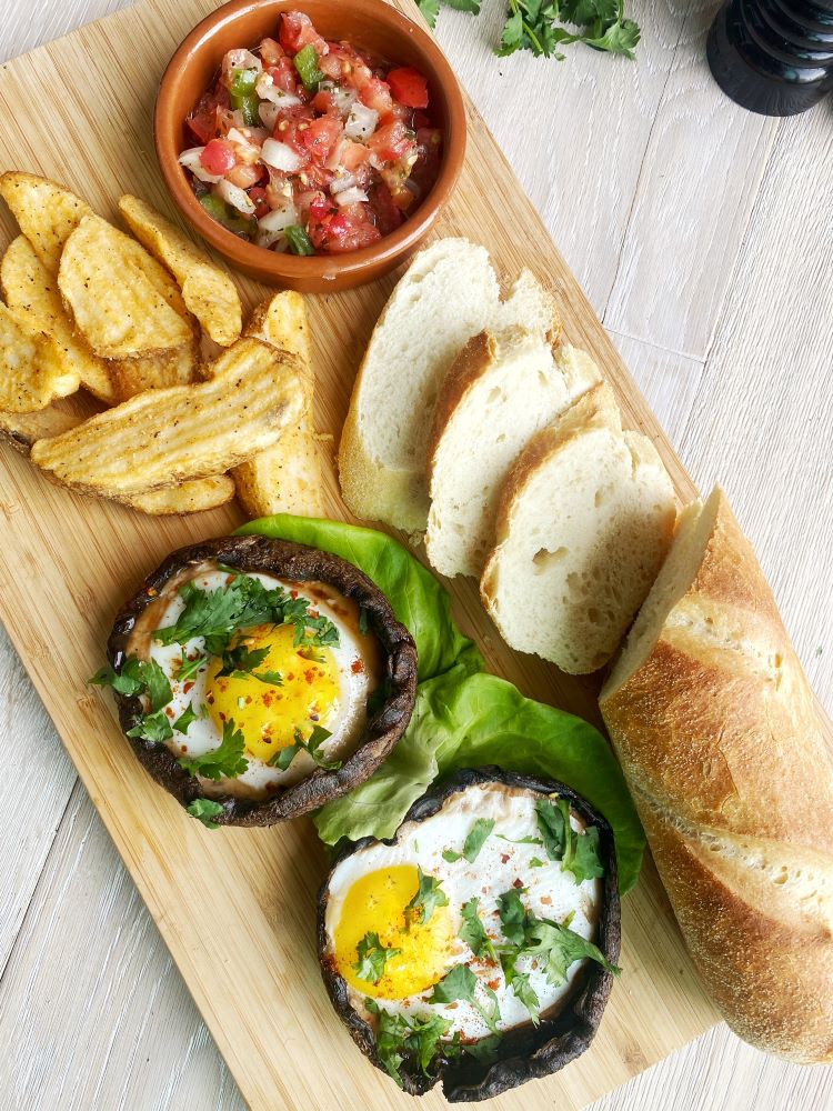 Grilled Mushroom Eggs