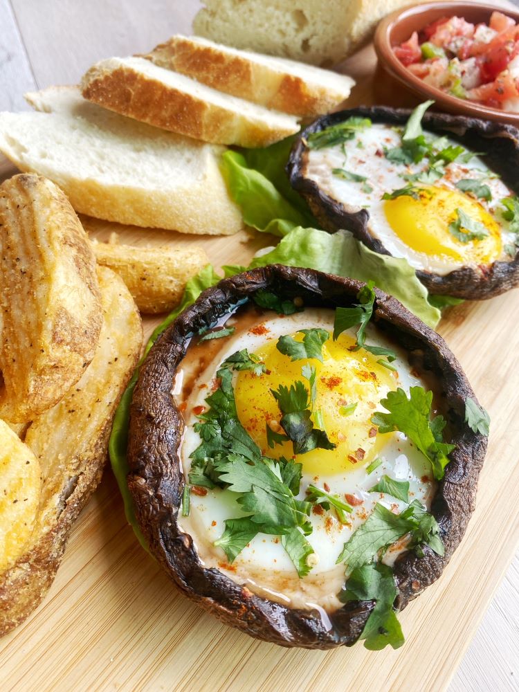 Grilled Mushroom Eggs