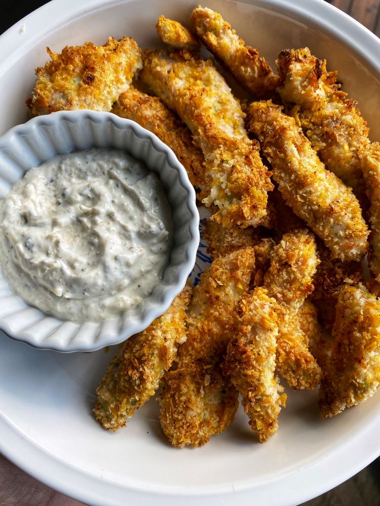 Dorito Crusted Chicken Strips