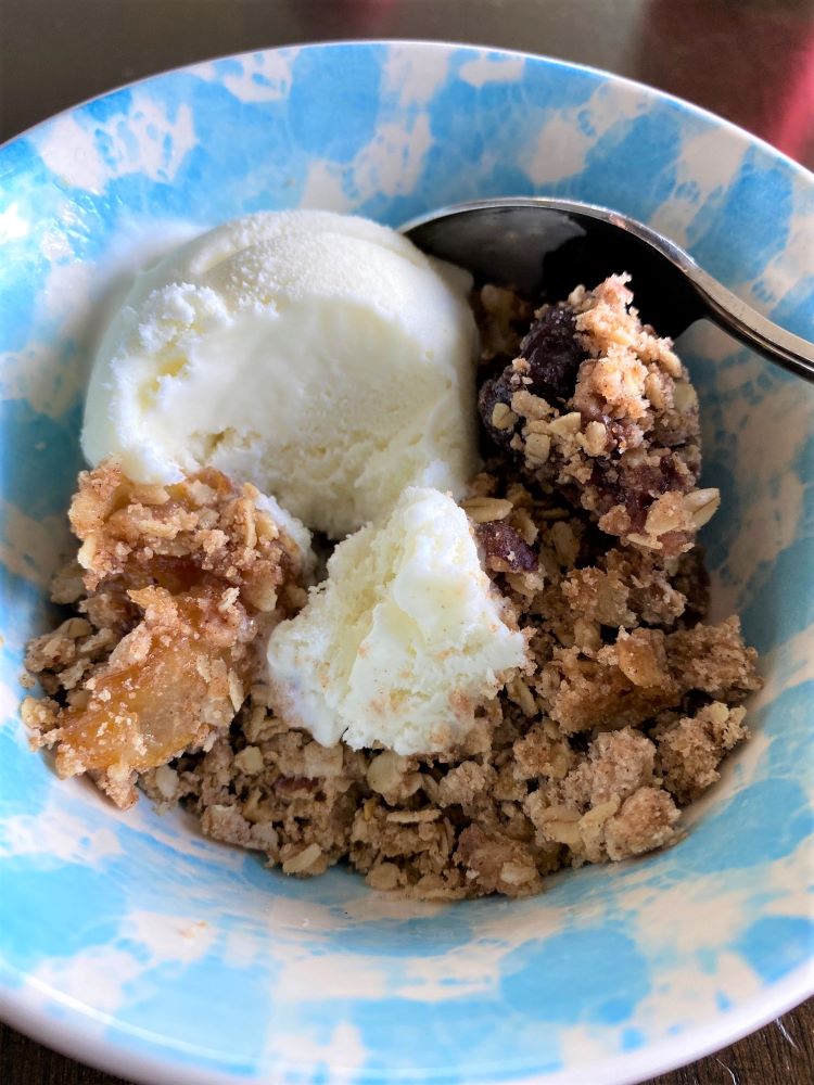 Pear & Cherry Crisp