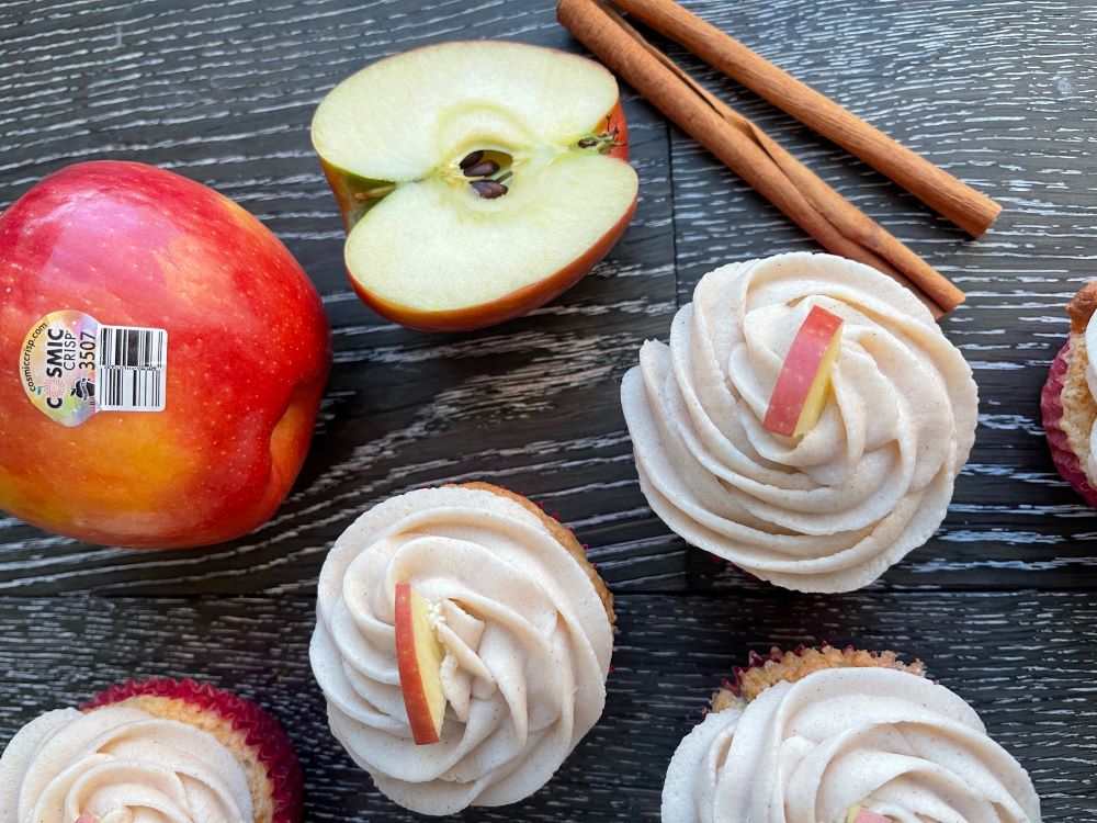 Cosmic Crisp Apple Cupcakes