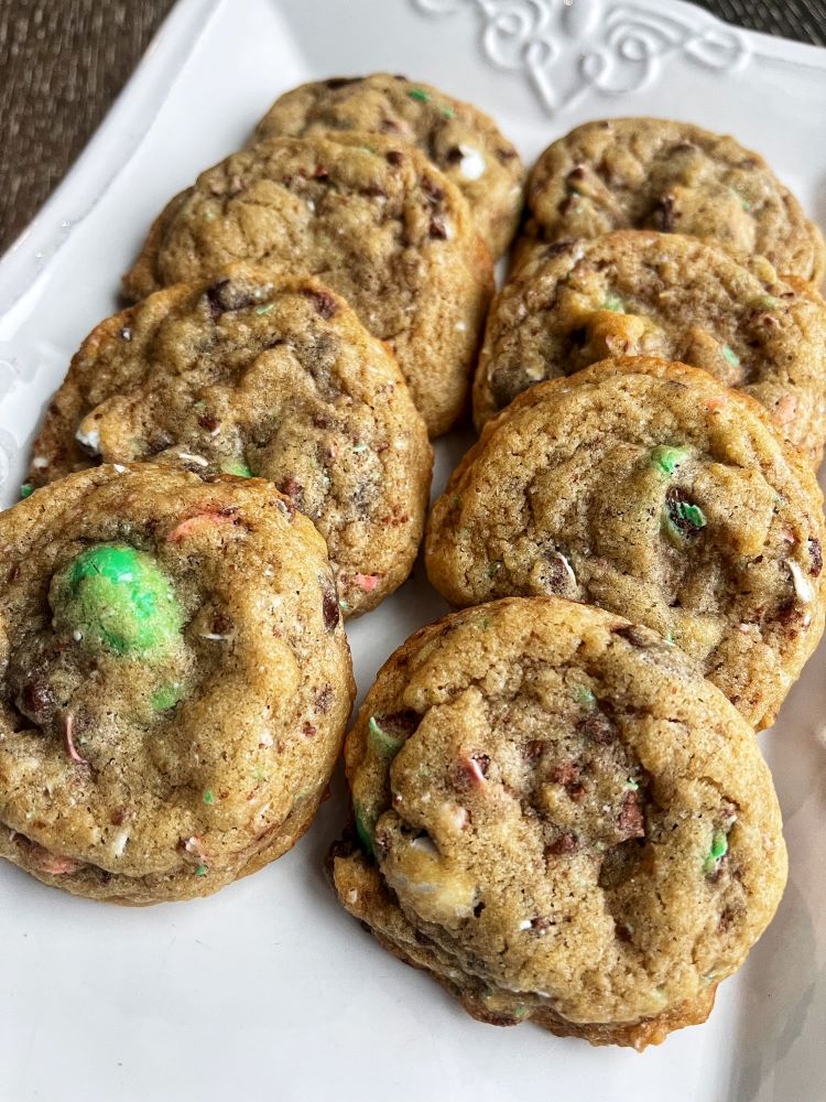 Candy Cane Mini Egg Cookies