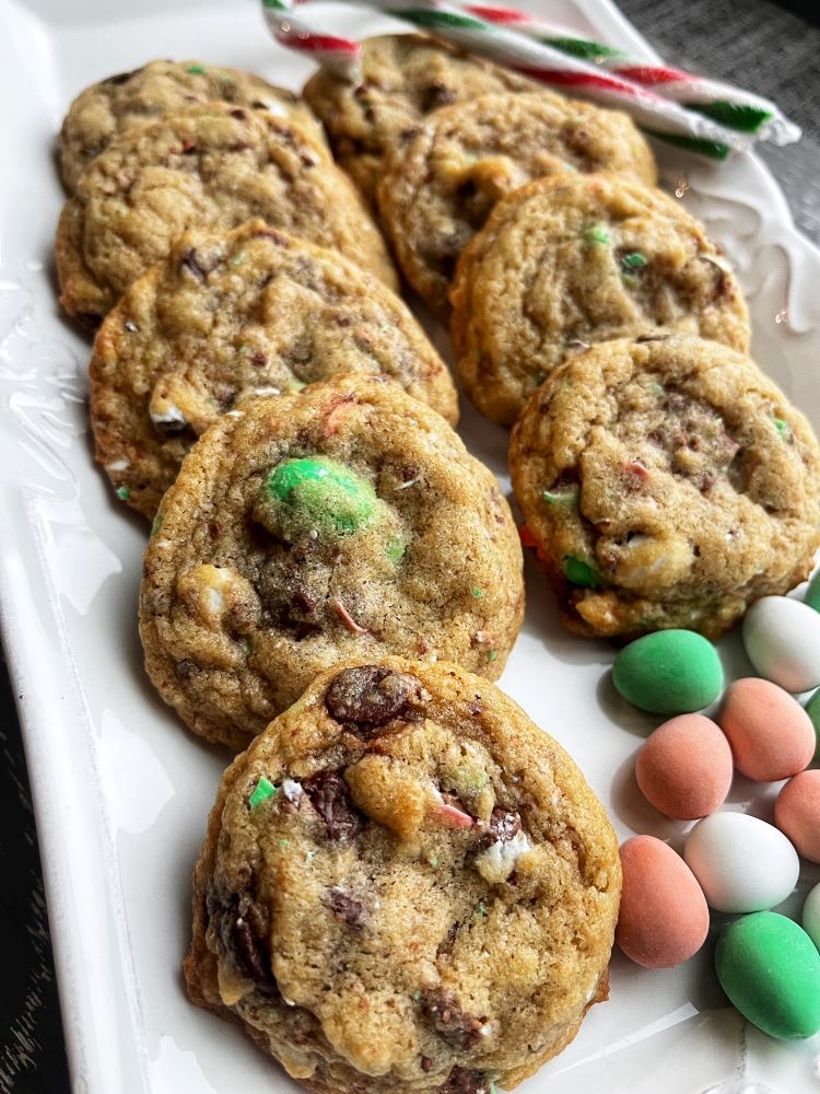 Candy Cane Mini Egg Cookies