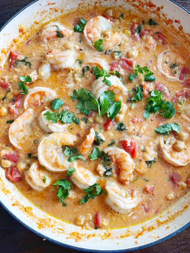 Shrimp and Coconut Chickpea Curry