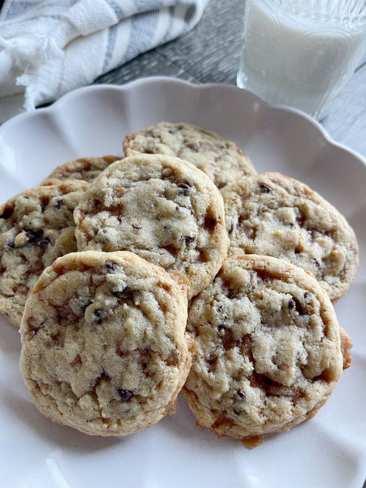 Chocolate Chip Toffee Cookies & Milk